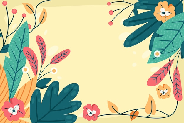 Vector flat abstract floral background