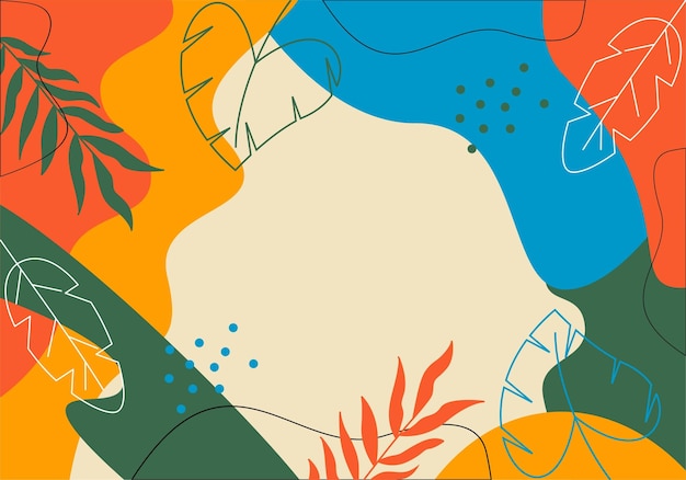 flat abstract floral background