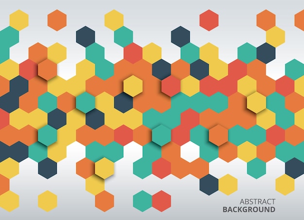 マルチカラーの形でフラットな抽象的な幾何学的な背景デザイン