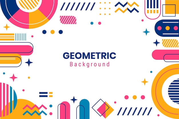 Flat abstract geometric background