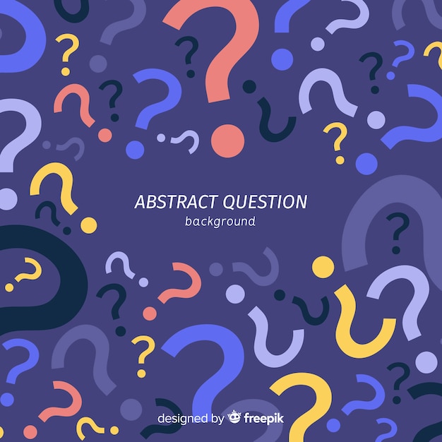 Vector flat abstract question background template