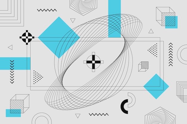 flat abstract wireframe background