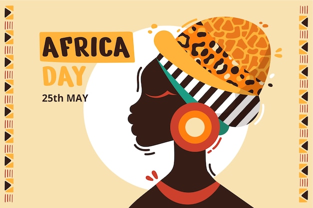 Vector flat africa day background