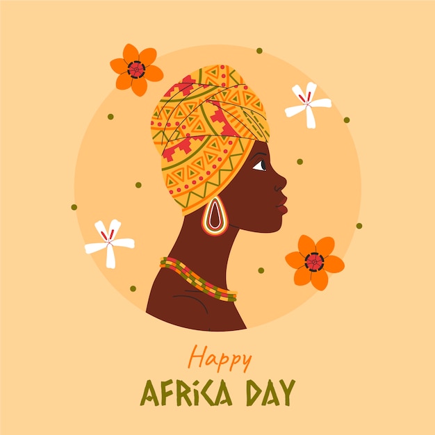 Vector flat africa day background