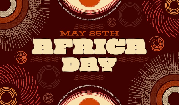 Vector flat africa day background