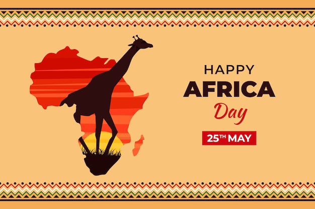 Vector flat africa day background