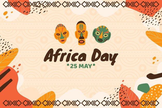 Flat africa day background