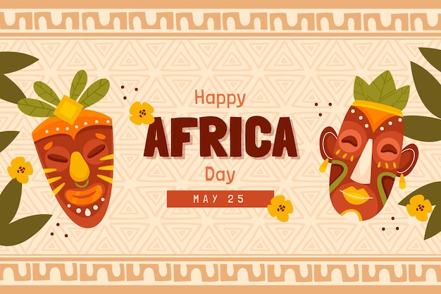 Vector flat africa day background