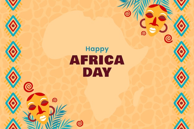 Vector flat africa day background