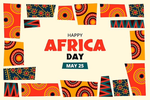 Vector flat africa day background