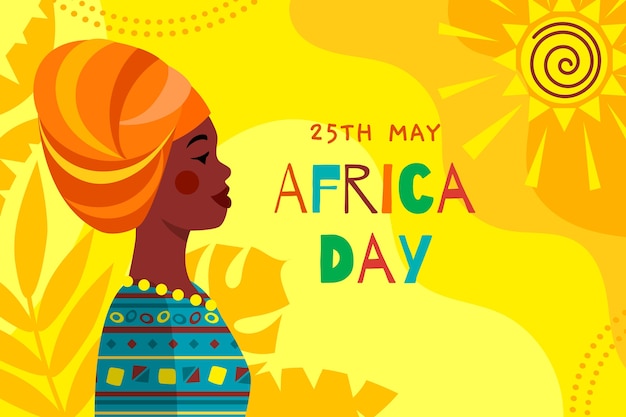 Vector flat africa day background