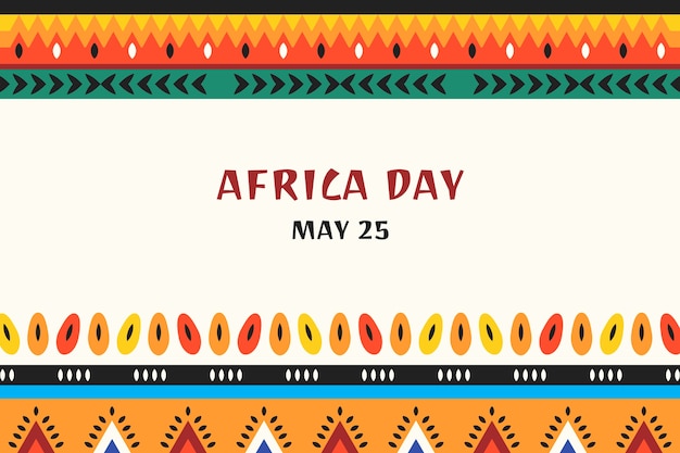 Vector flat africa day background