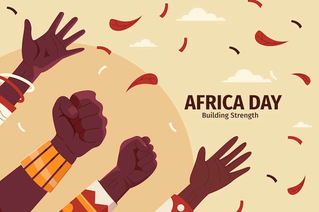 Vector flat africa day background