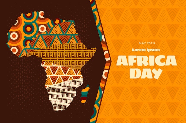 Vector flat africa day background