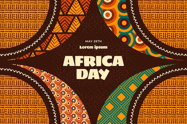 Vector flat africa day background