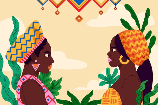 Vector flat africa day background