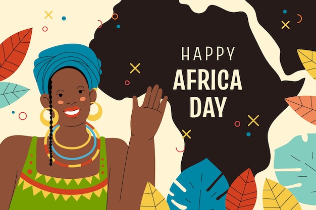 Flat africa day background