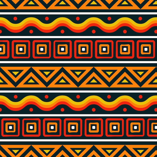 Vector flat african pattern design