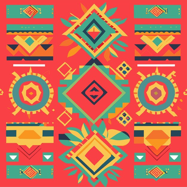 Flat african pattern design