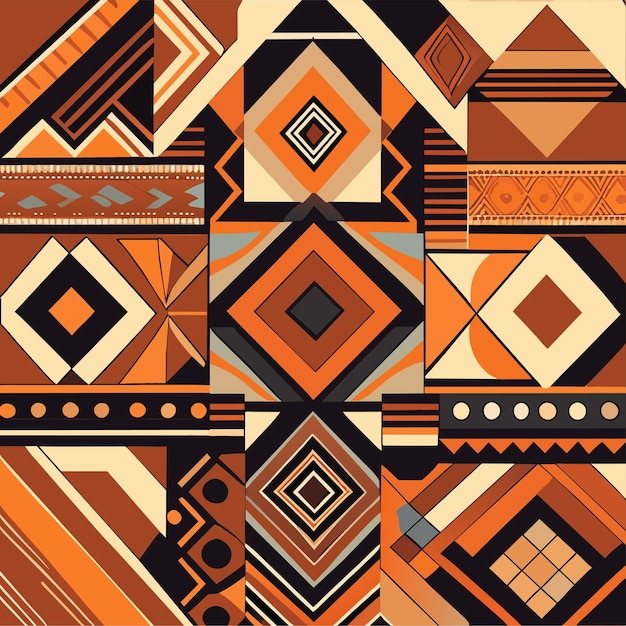 Flat african pattern design