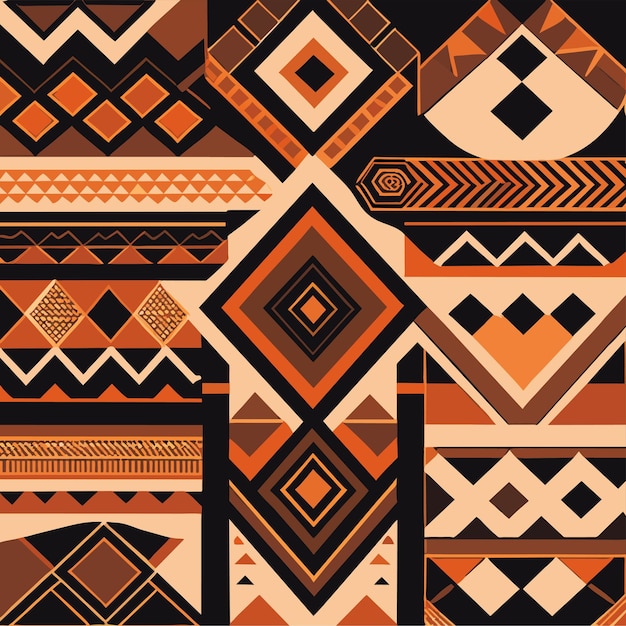 フラットなアフリカのパターン デザイン