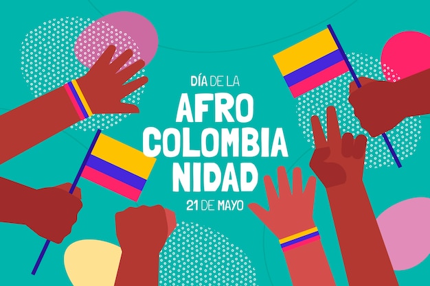 Vector flat afrocolombianidad background