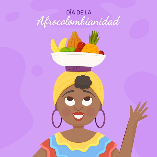 Vector flat afrocolombianidad illustration