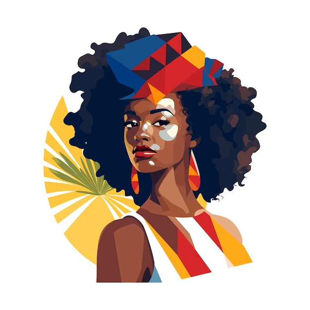 Illustrazione afrocolombiana piatta