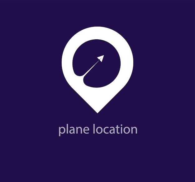 Flat airplane location logo Creative corporate airplane airport logo template vector