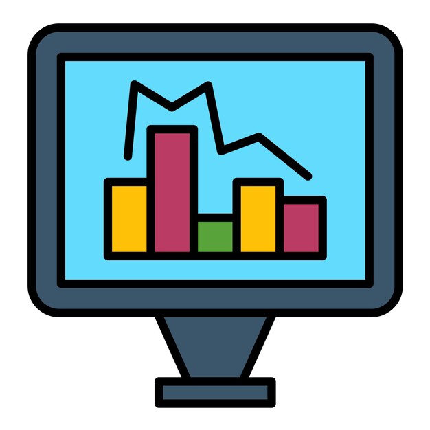 Vector flat analytics illustratie