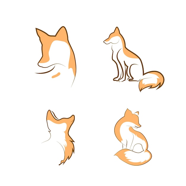 flat animal icon illustration