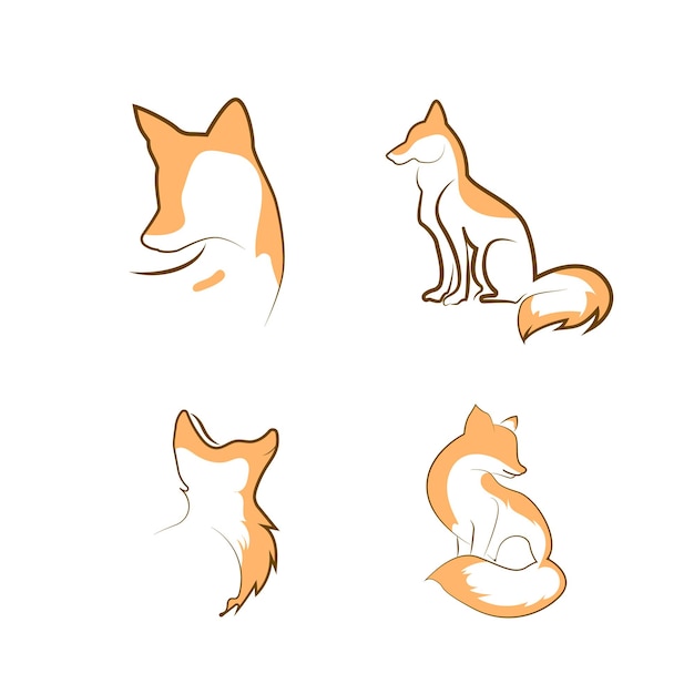 Vector flat animal icon illustration