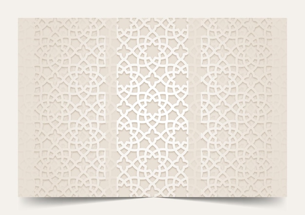 Flat arabic pattern background