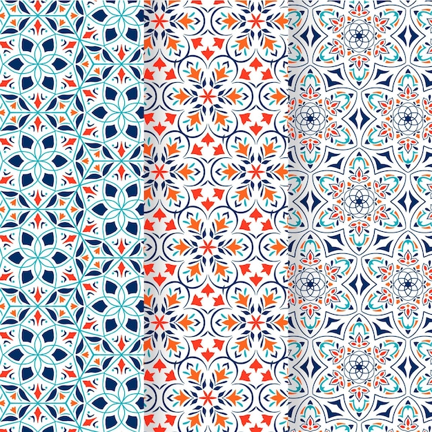 Flat arabic pattern collection