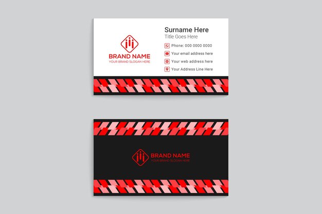 Vector flat architect service business card template