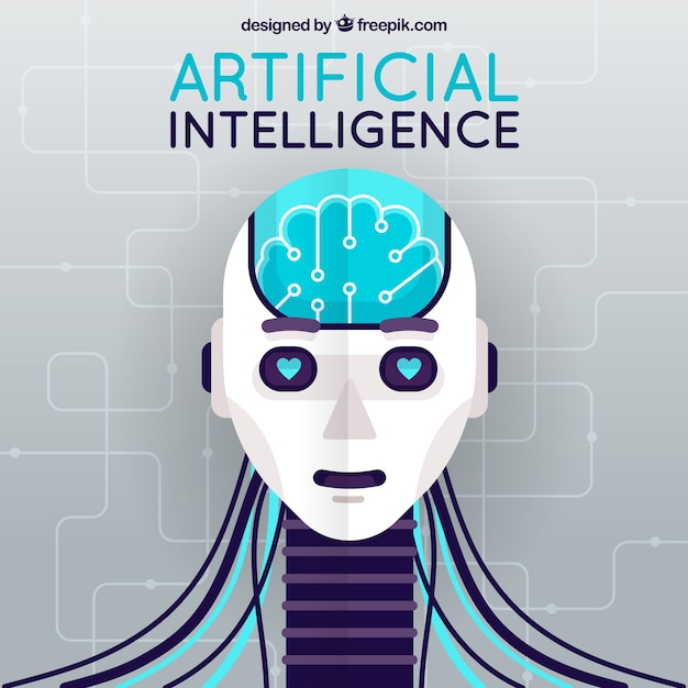 Flat artificial intelligence background