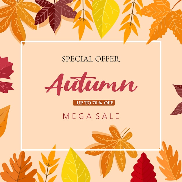 Flat autumn 70 up to sale background