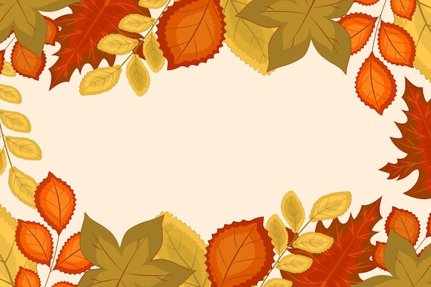 Vector flat autumn background