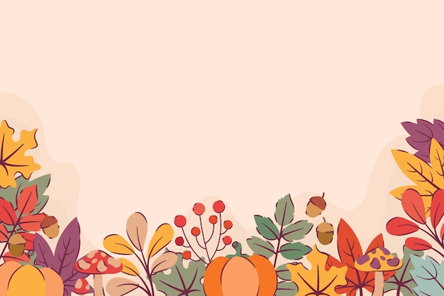 Vector flat autumn celebration background