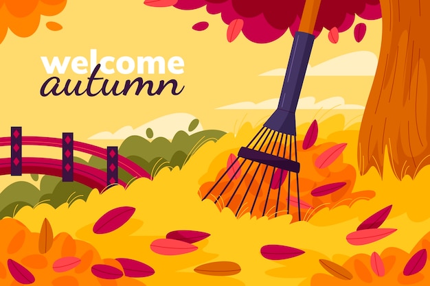 Vector flat autumn celebration background