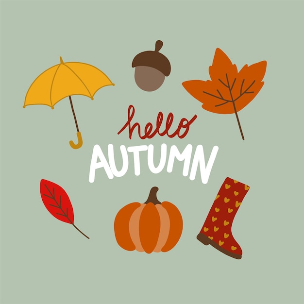 Flat autumn celebration background