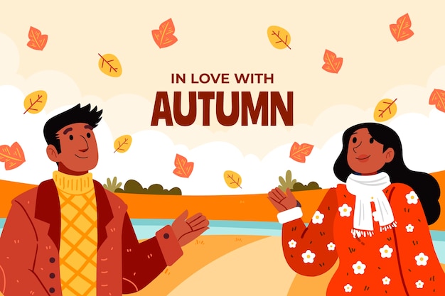 Vector flat autumn celebration illustration