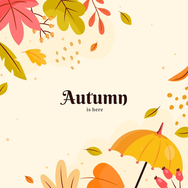 Flat autumn illustration