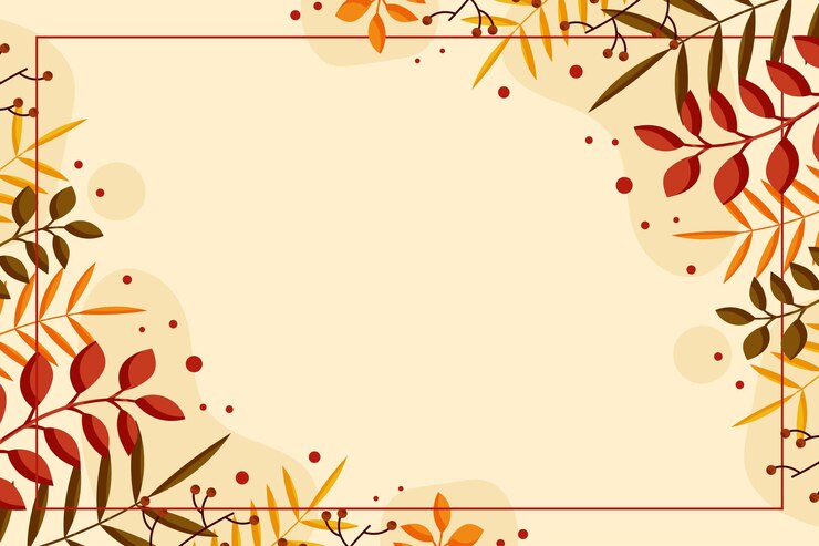 Vector flat autumn leaves background