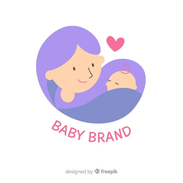 Flat baby logo