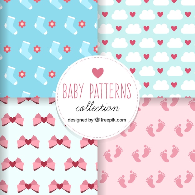 Flat baby patterns with cute designs