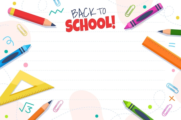 Vector flat back to school background