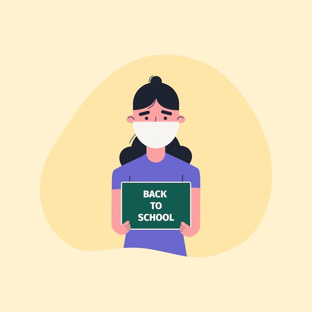 Vector flat back to school concept illustration