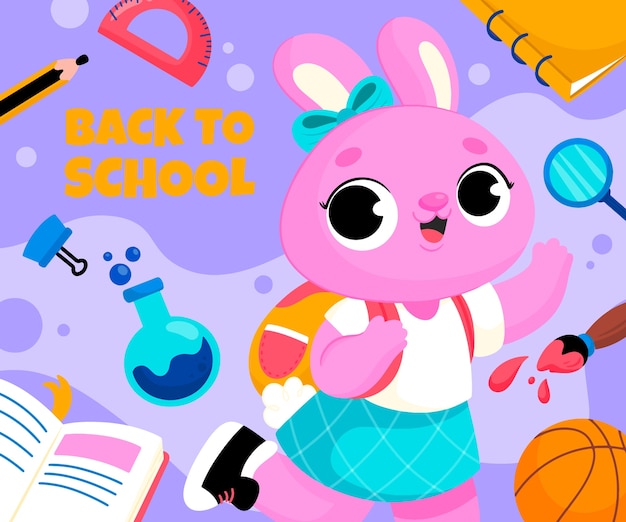 Vector flat back to school illustration