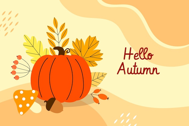 Flat background for autumn celebration